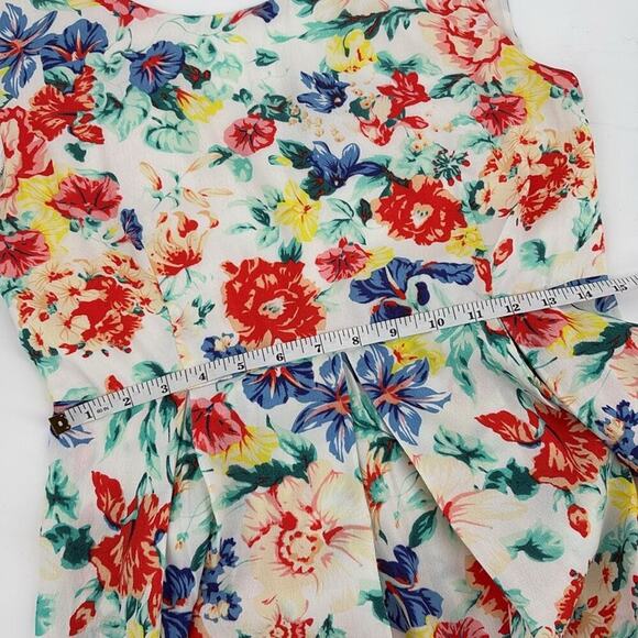 MinkPink Womens White Floral Fit Flare Summer Garden Party Dress Size M - Picture 12 of 13